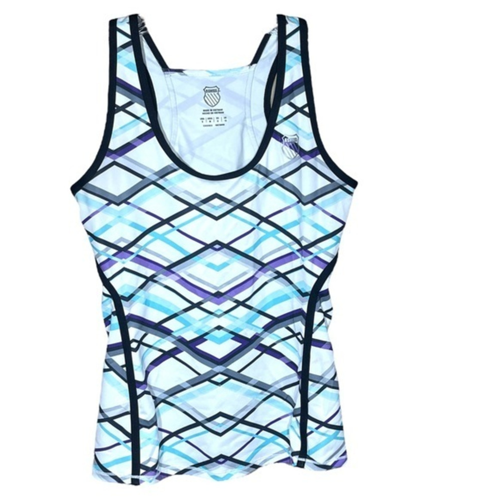 K-Swiss Workout Tank Top Racerback Vintage Look Women Small